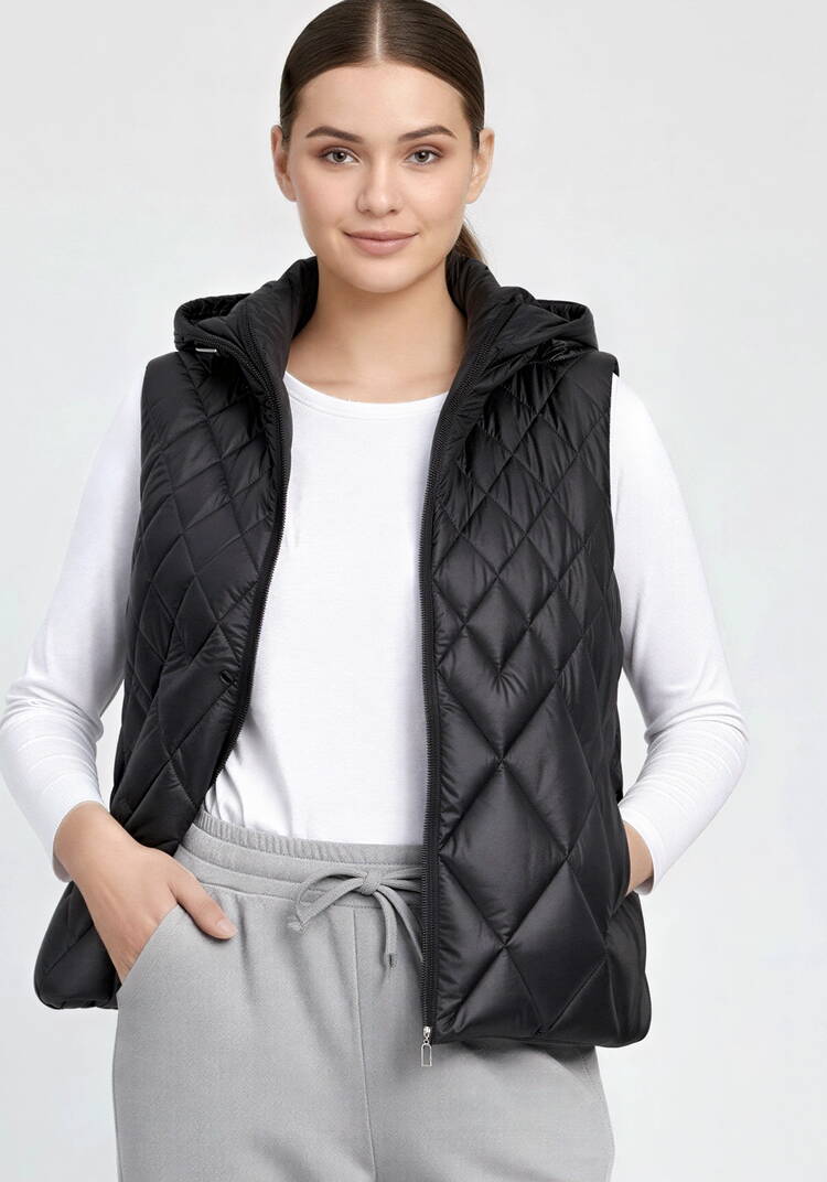 Жилетка женская, стеганая шир.  750, рис. 1