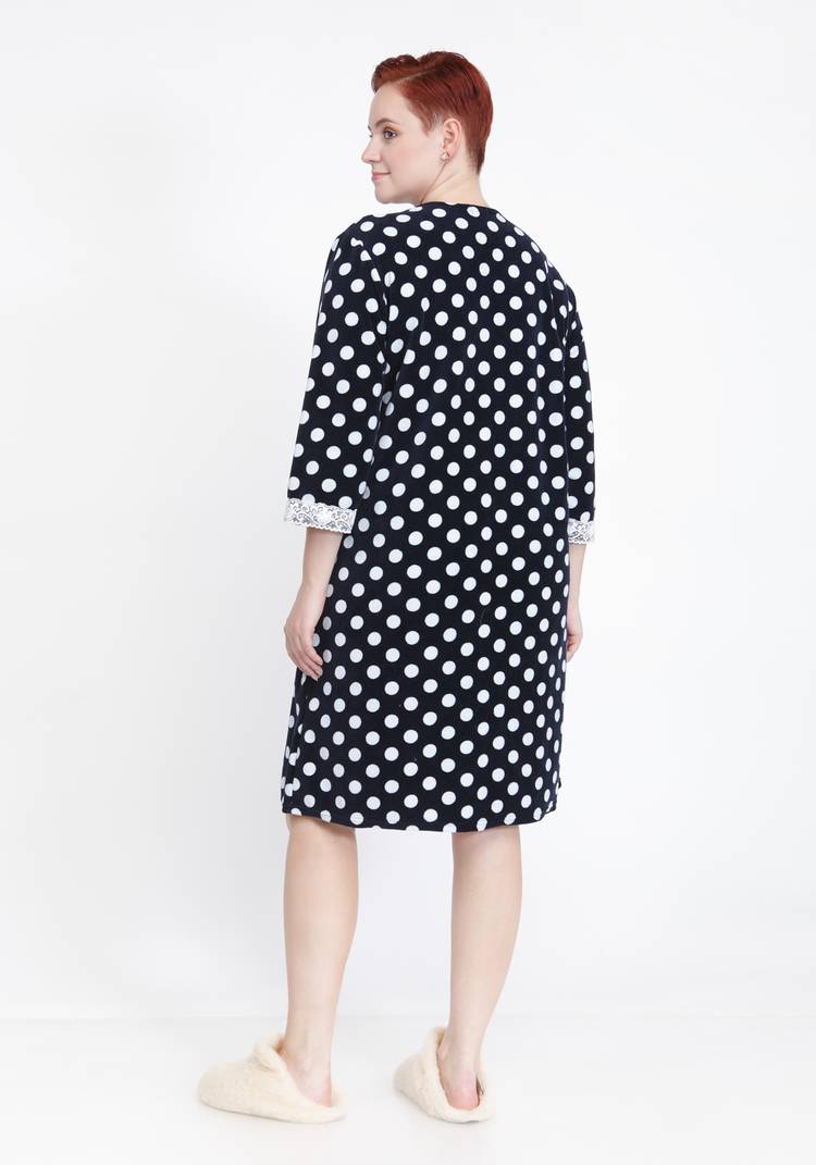 Халат велюровый Модный горошек шир.  750, рис. 5