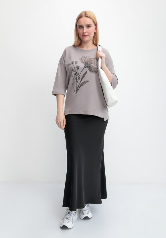 Блуза с принтом цветка и рукавом 3/4 шир.  580, рис. 2