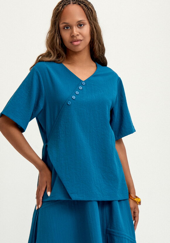 Блуза  свободного кроя шир.  580, рис. 9