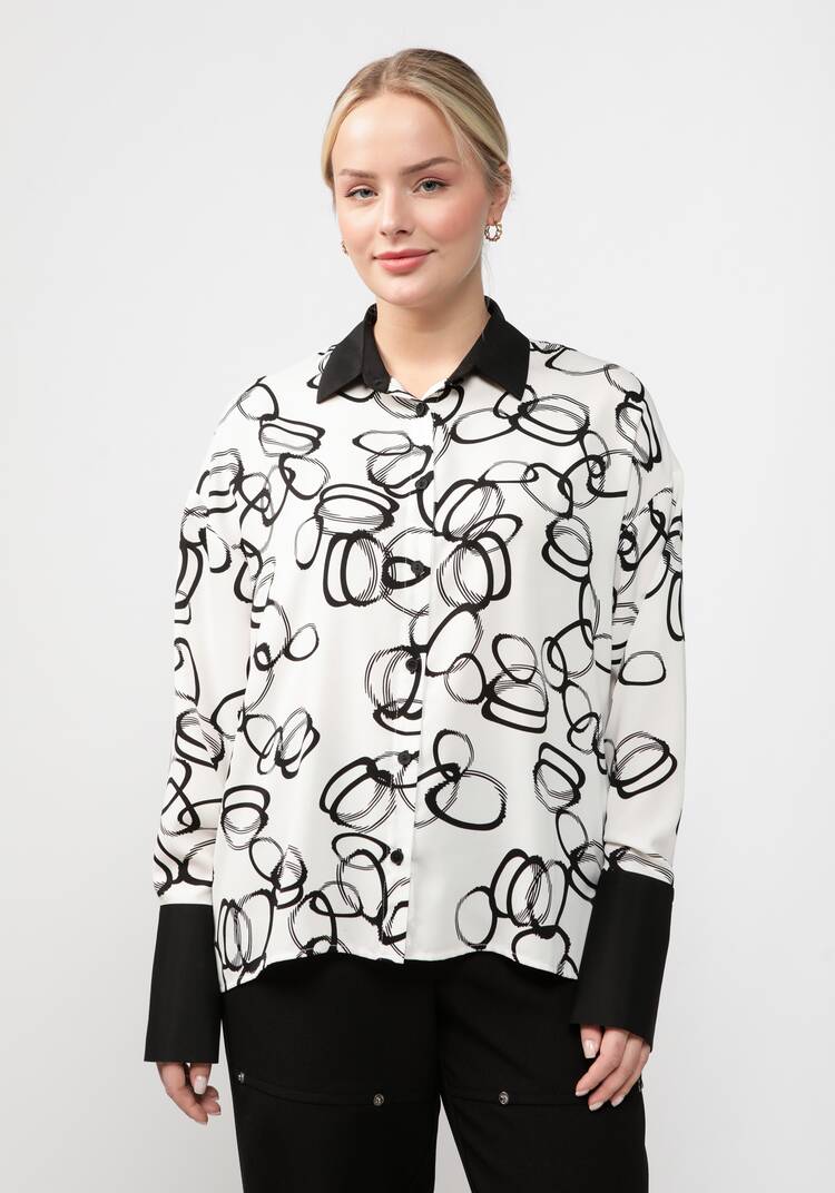 Блуза комбинированная со спущенным рукавом шир.  750, рис. 4