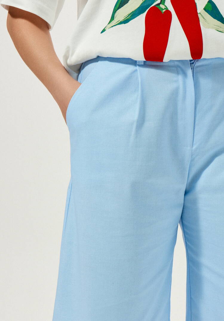 Шорты изо льна свободного кроя шир.  750, рис. 5