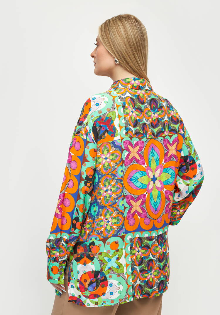 Блуза Магия красок шир.  750, рис. 3