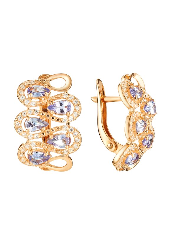 Серьги серебряные Дворцовая роскошь шир.  580, рис. 2