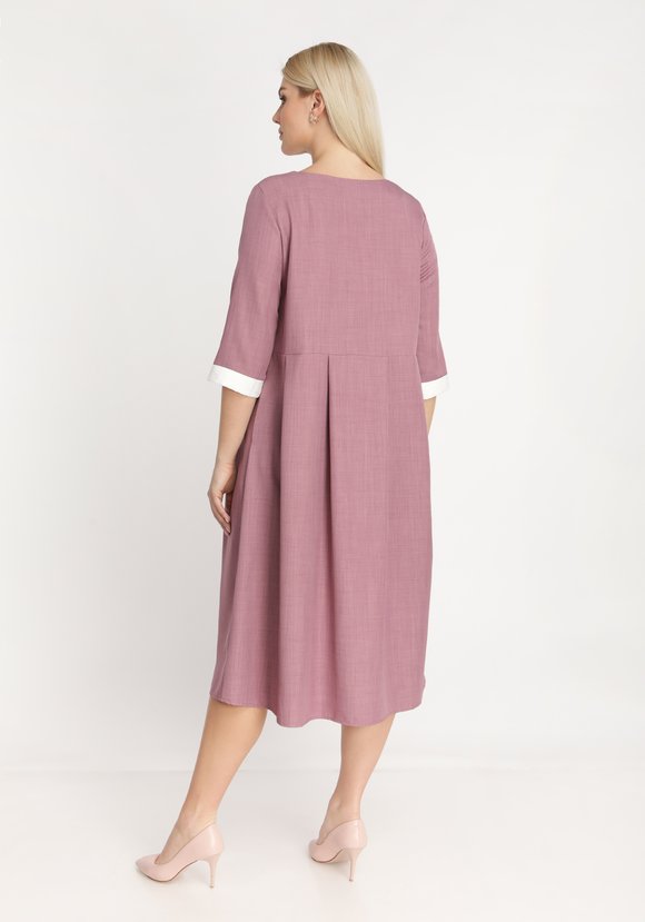 Платье с контрастной отделкой и пуговицами шир.  580, рис. 7