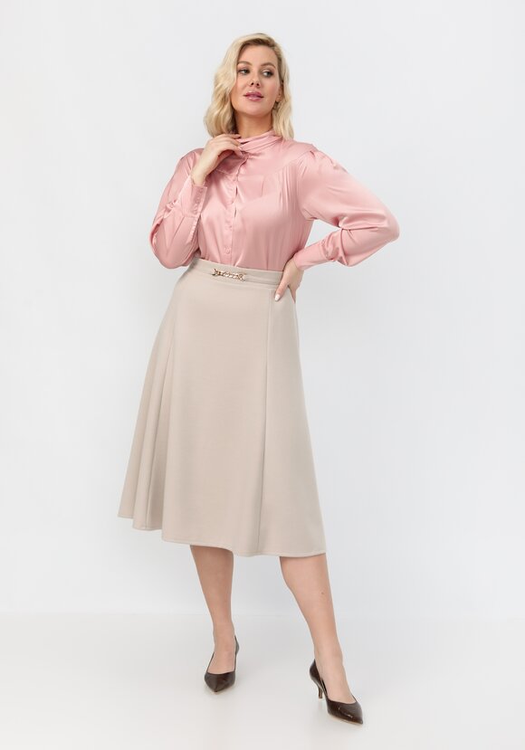 Юбка А-силуэта с защипами шир.  580, рис. 13