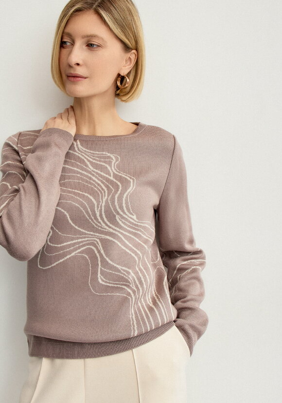 Джемпер с абстрактным рисунком Волны шир.  580, рис. 25