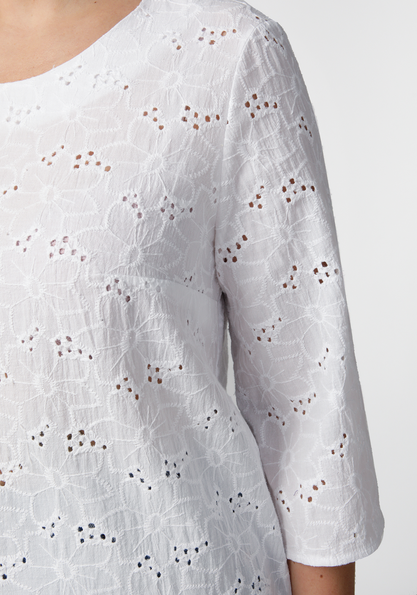 Блуза из ткани шитье Bianka Modeno, цвет белый, размер 54 - фото 9