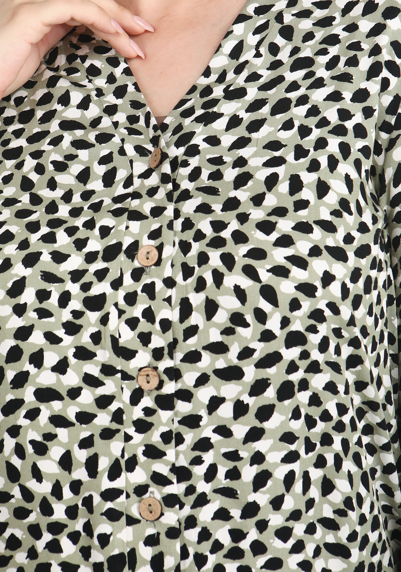 Платье-рубашка с принтом "леопард" Frida, размер 48, цвет коричневый - фото 9