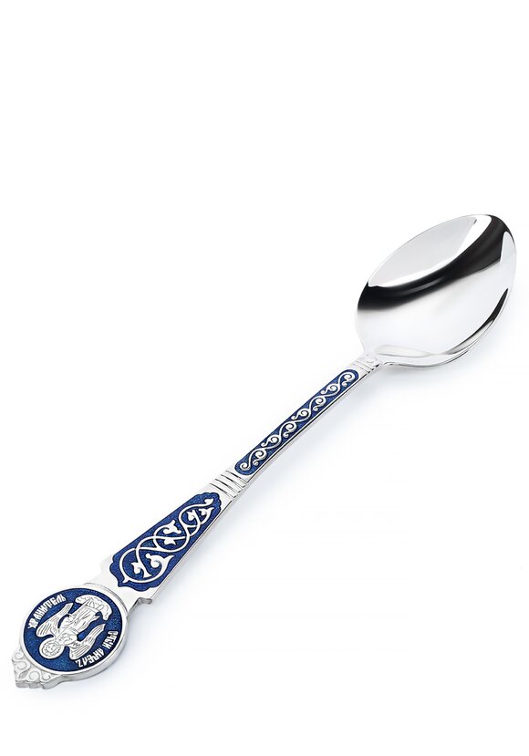 Серебряная ложка Ангел Хранитель шир.  580, рис. 4