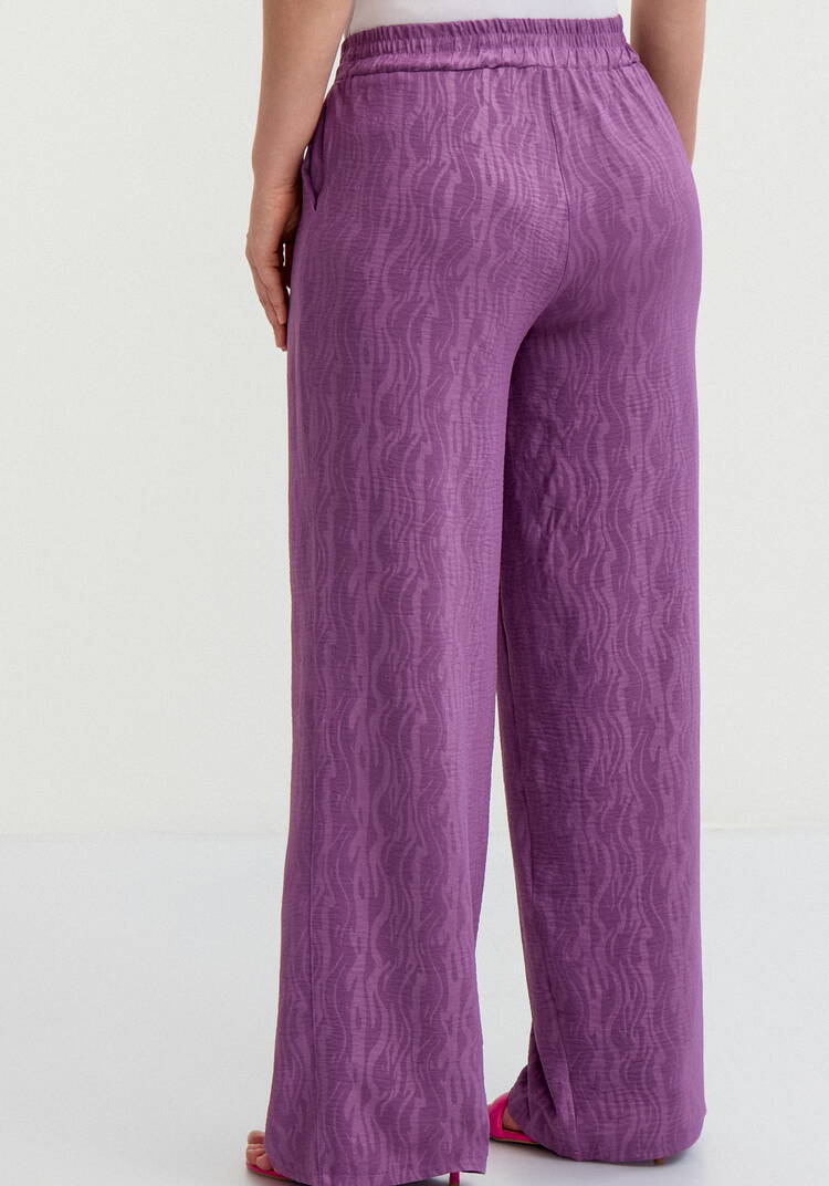 Брюки широкие с оригинальным принтом на ткани шир.  750, рис. 11