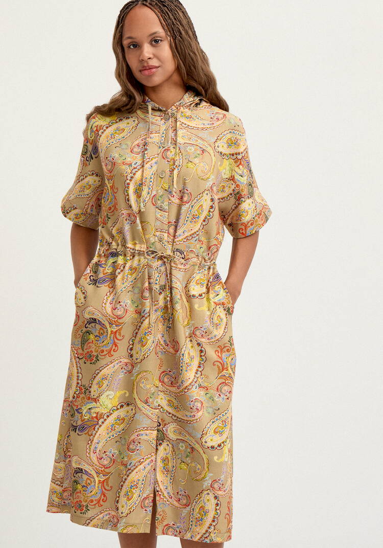 Платье из льна с капюшоном шир.  750, рис. 2