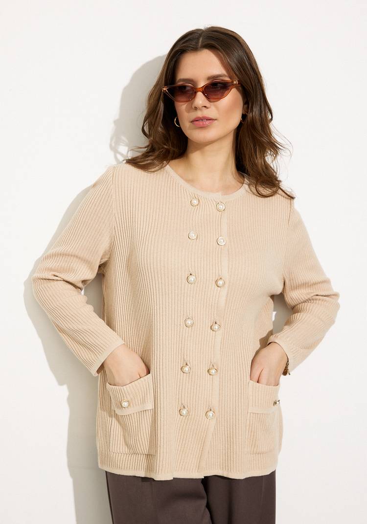 Жакет на пуговицах с жемчугом шир.  750, рис. 12