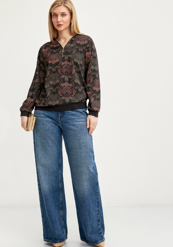 Блуза на молнии из трикотажа шир.  580, рис. 7