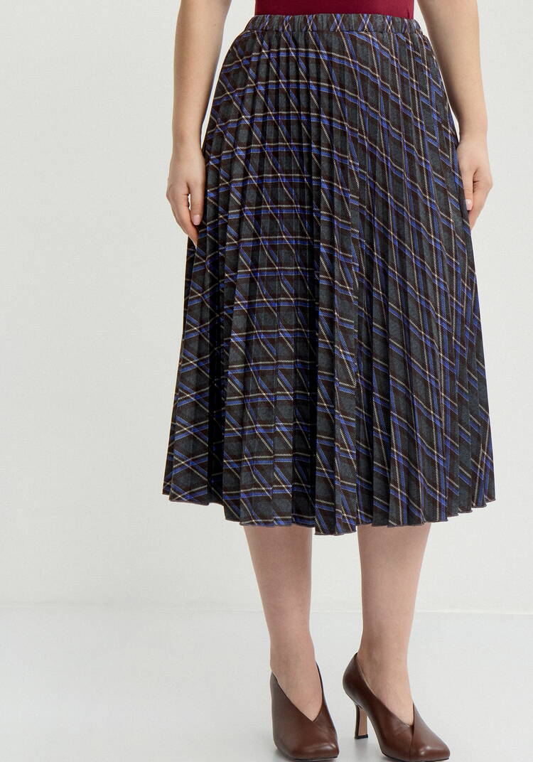Юбка в клетку плиссированная шир.  750, рис. 10