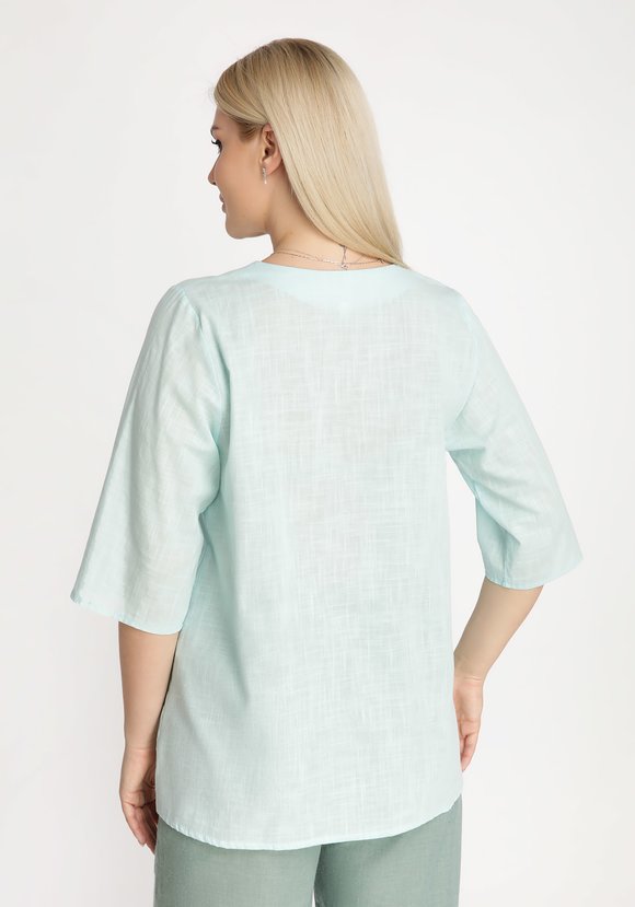 Туника свободного кроя Льняная палитра шир.  580, рис. 2