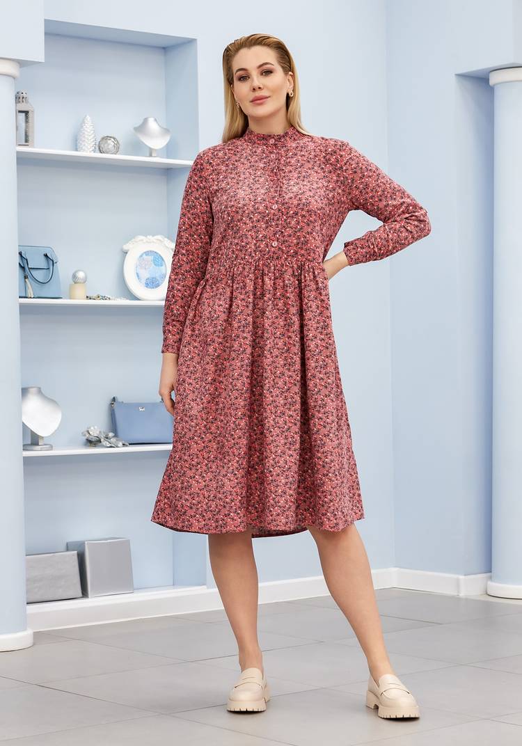 Платье свободного кроя со сборкой на талии шир.  750, рис. 22