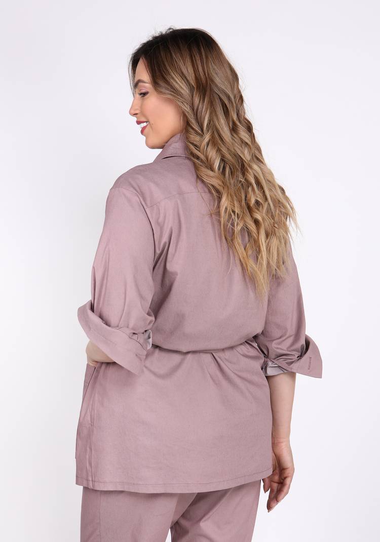 Жакет с поясом на пуговицах шир.  750, рис. 16