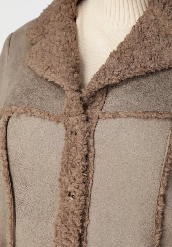 Полупальто из экомеха шир.  580, рис. 13