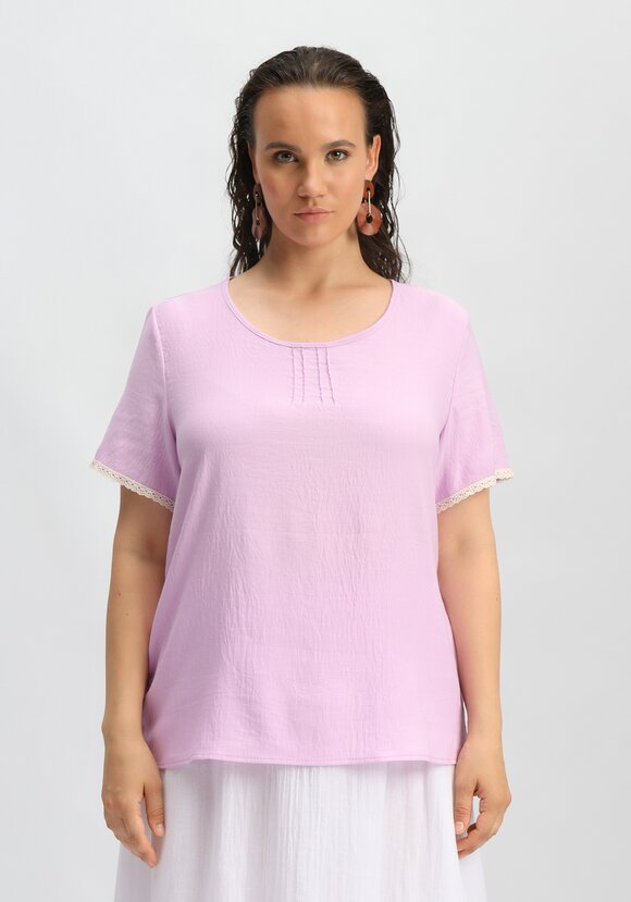 Футболка с кружевными вставками на рукавах шир.  580, рис. 21