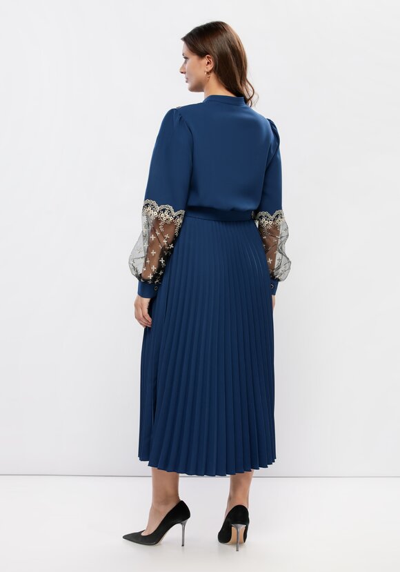 Платье с ажурным кружевом шир.  580, рис. 35