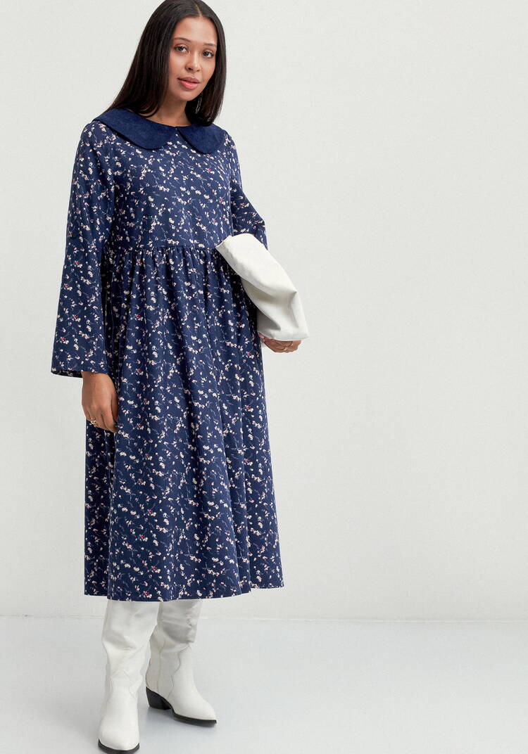 Платье оверсайз с круглым воротником шир.  750, рис. 7