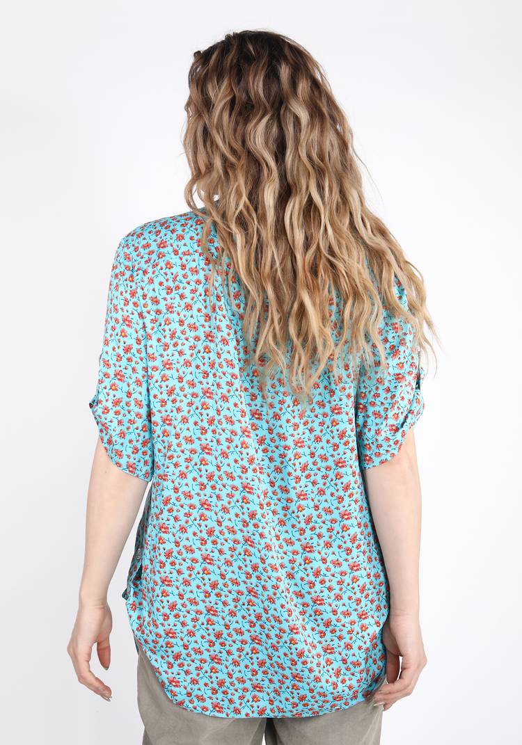 Блуза-рубашка Аленький цветочек шир.  750, рис. 3