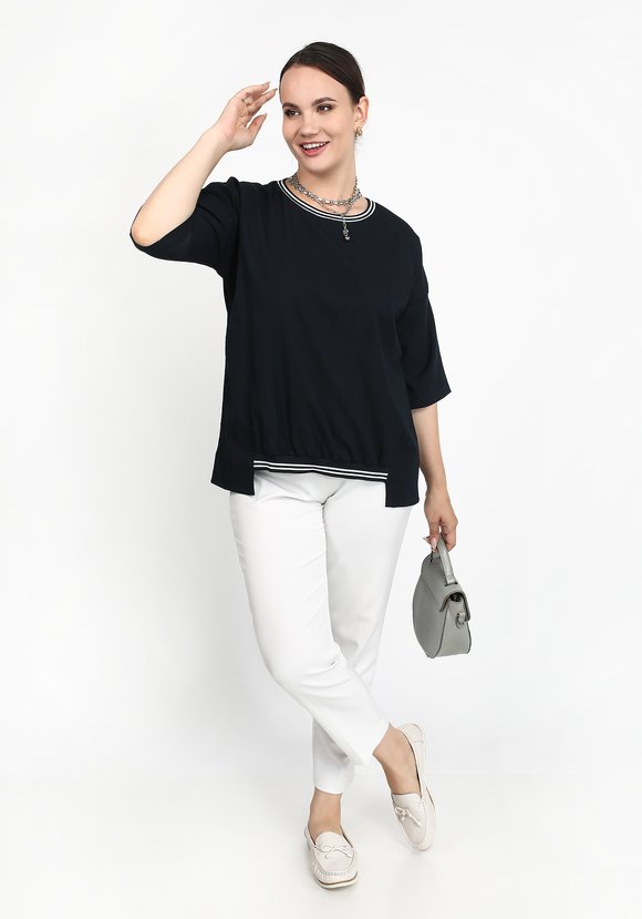 Блуза Спортивный стиль шир.  580, рис. 5