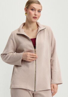 Кардиган на молнии с фактурным принтом