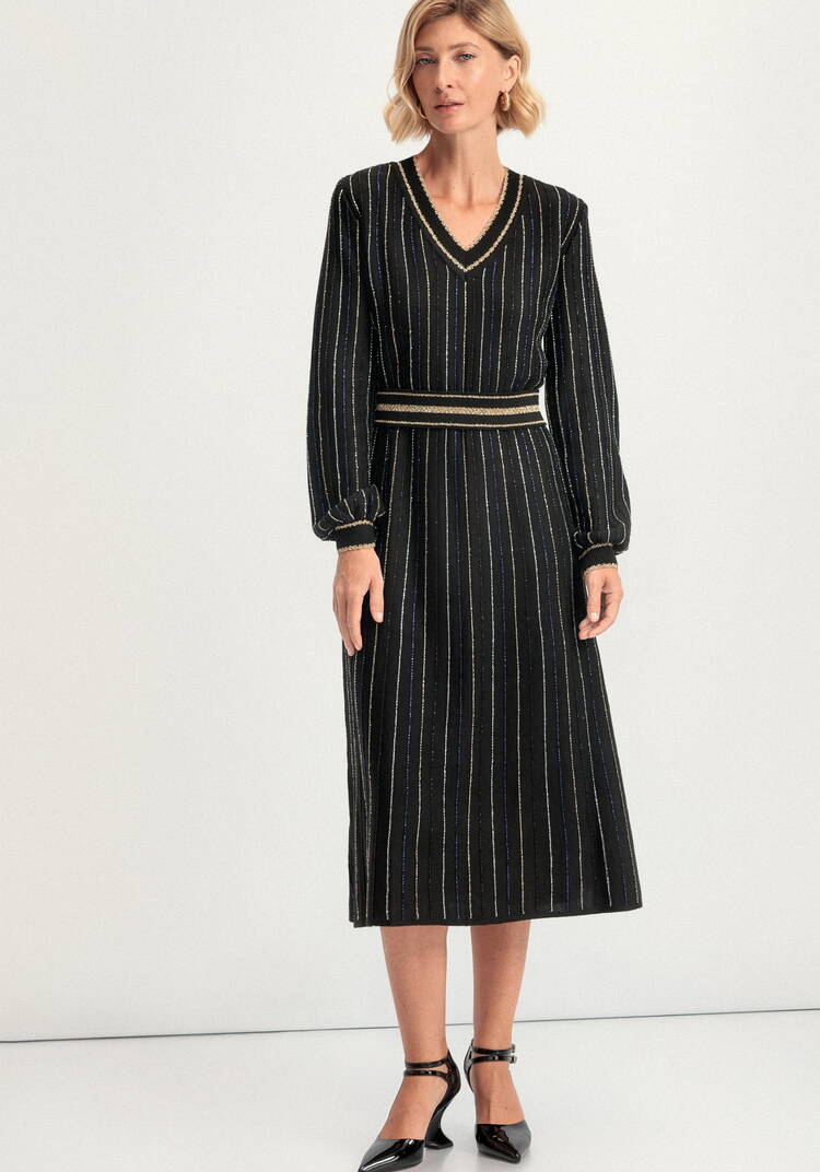 Платье с полосами из метанити шир.  750, рис. 9