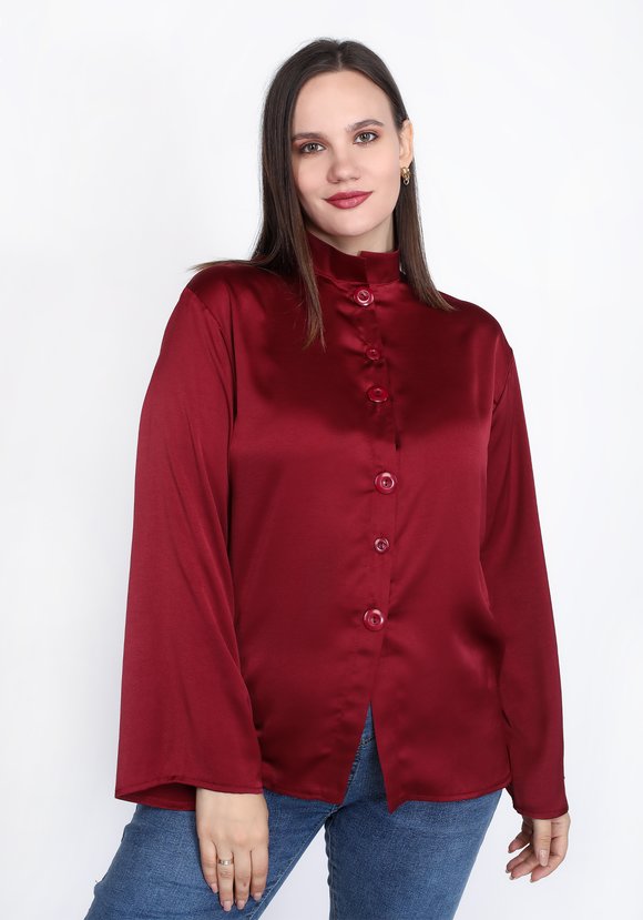 Рубашка с декоративными пуговицами шир.  580, рис. 1