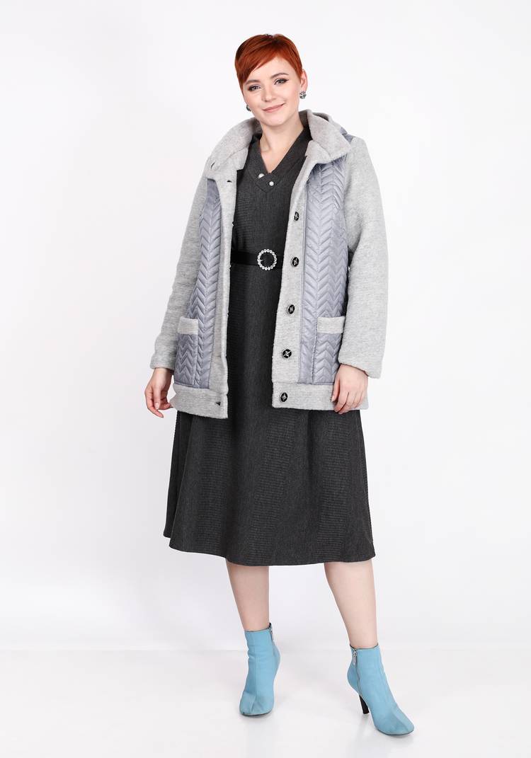 Пальто полуприлегающего силуэта шир.  750, рис. 7