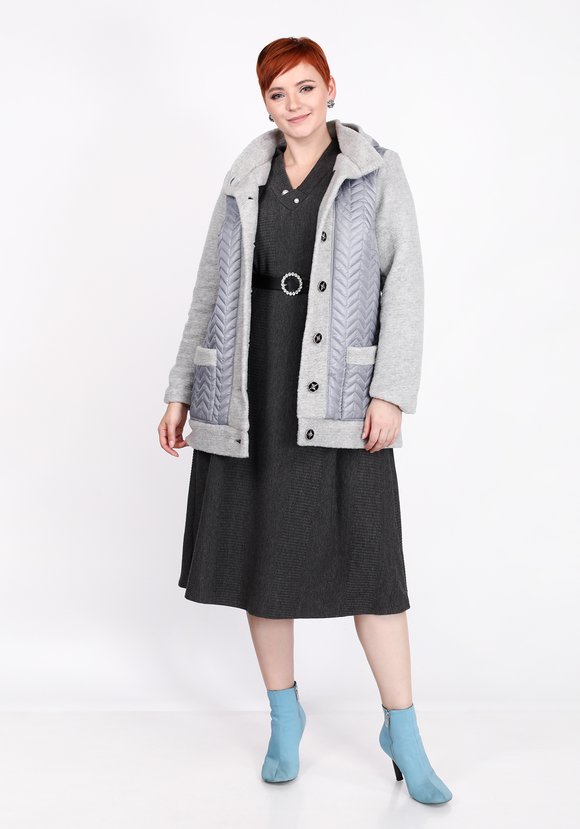 Пальто полуприлегающего силуэта шир.  580, рис. 7