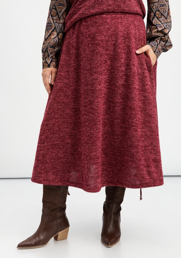 Юбка А-силуэта с кулиской по низу шир.  580, рис. 16