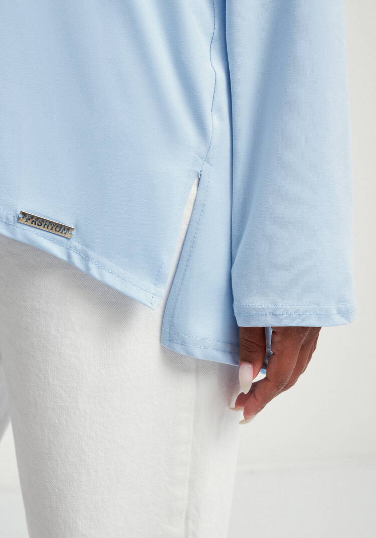 Туника свободного силуэта с разрезами шир.  750, рис. 16