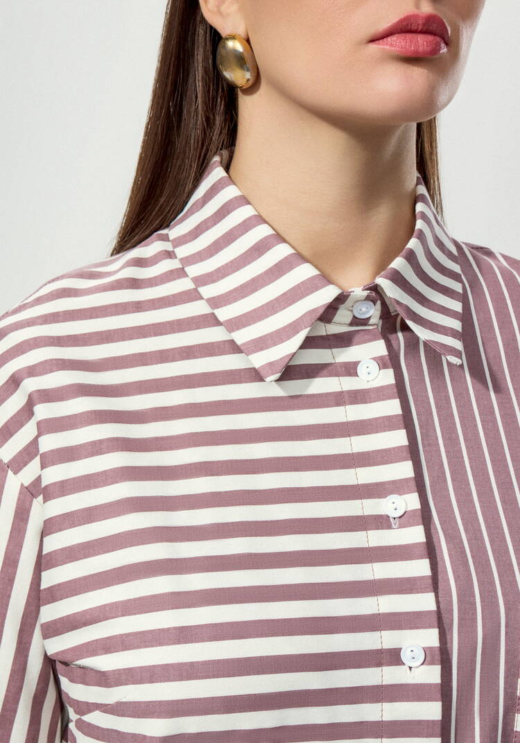 Рубашка в полоску колор-блок шир.  750, рис. 19