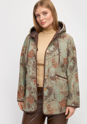 Куртка с принтом стеганная