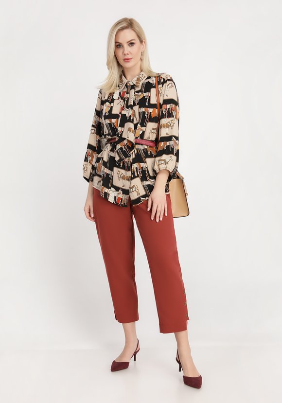 Брюки на резинке высокой посадки шир.  580, рис. 11