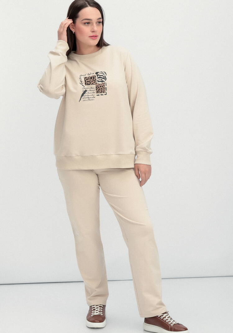 Комплект (брюки и свитшот с принтом) шир.  750, рис. 28