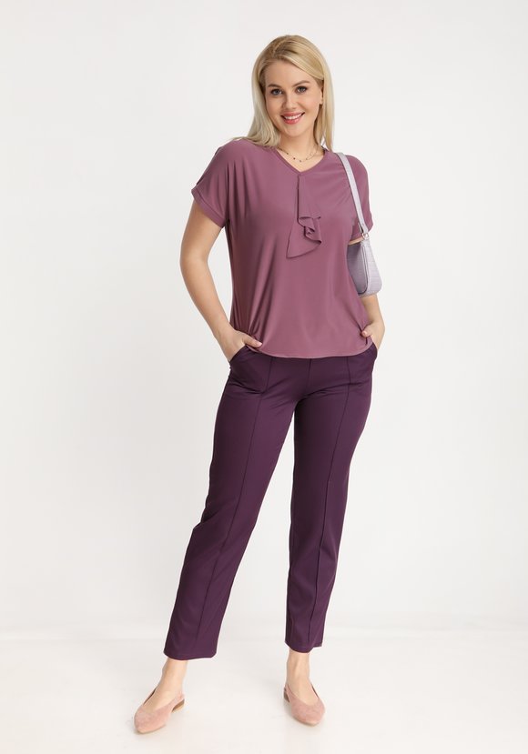 Блуза с воланом спереди шир.  580, рис. 22