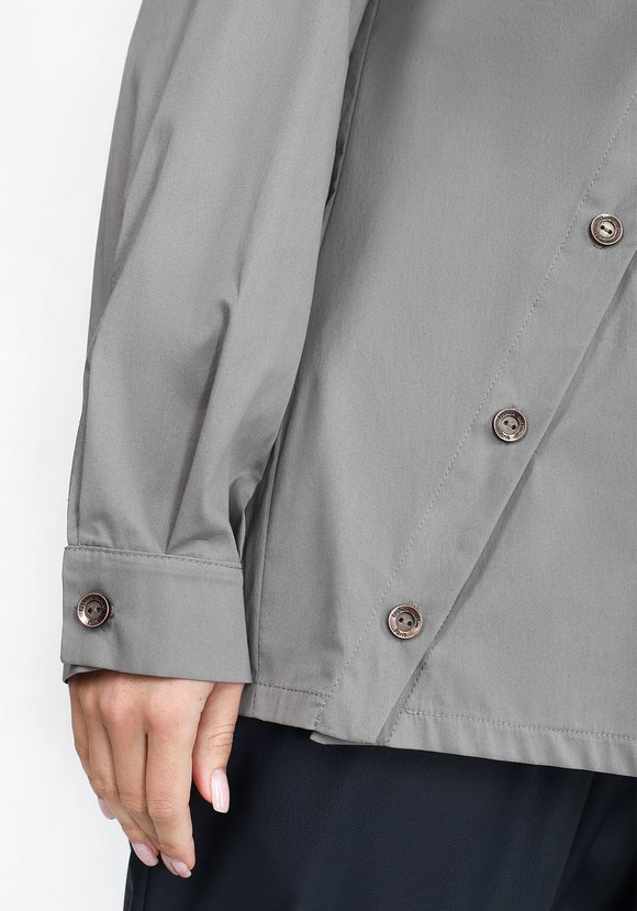 Блуза с ассиметричной застежкой на пуговицы шир.  580, рис. 7