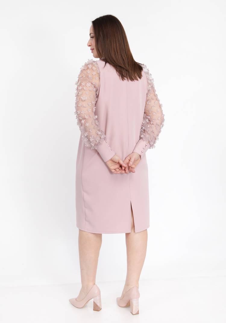 Платье коктейльное из комбинированной ткани шир.  750, рис. 10