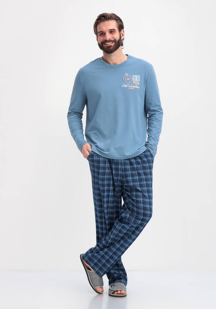 Костюм домашний с принтом на лонгсливе шир.  750, рис. 10