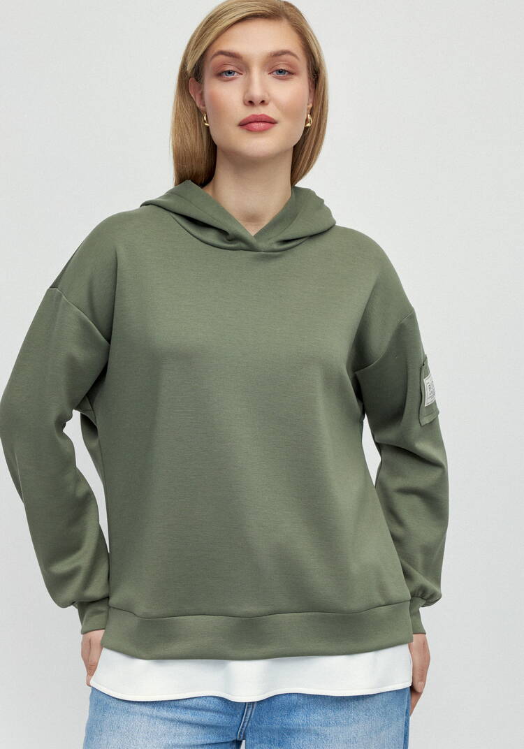 Худи с нашивкой по рукаву шир.  750, рис. 1