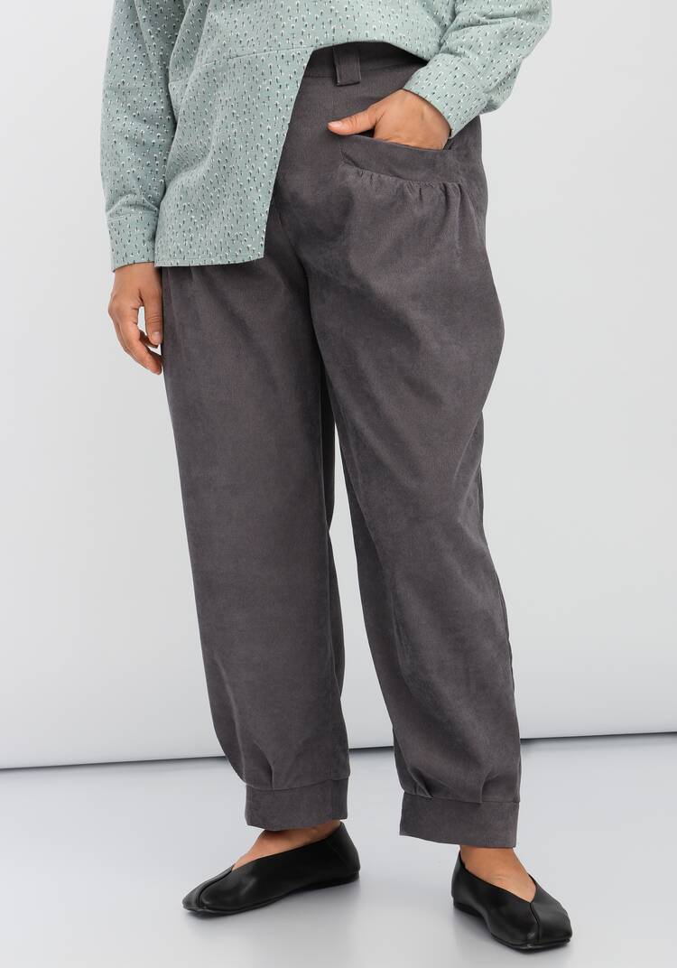 Брюки-бананы с манжетами по низу шир.  750, рис. 25