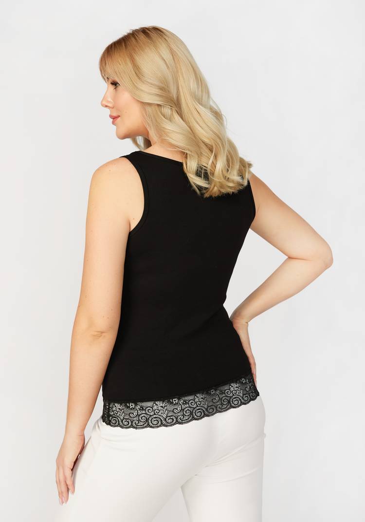 Майка с кружевом по низу Лайма шир.  750, рис. 5