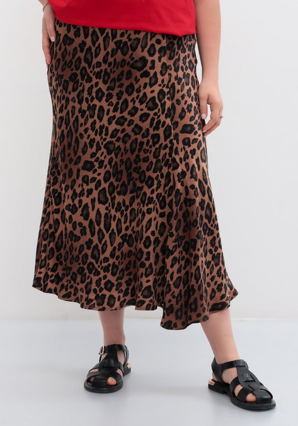 Юбка миди с леопардовым принтом шир.  580, рис. 2