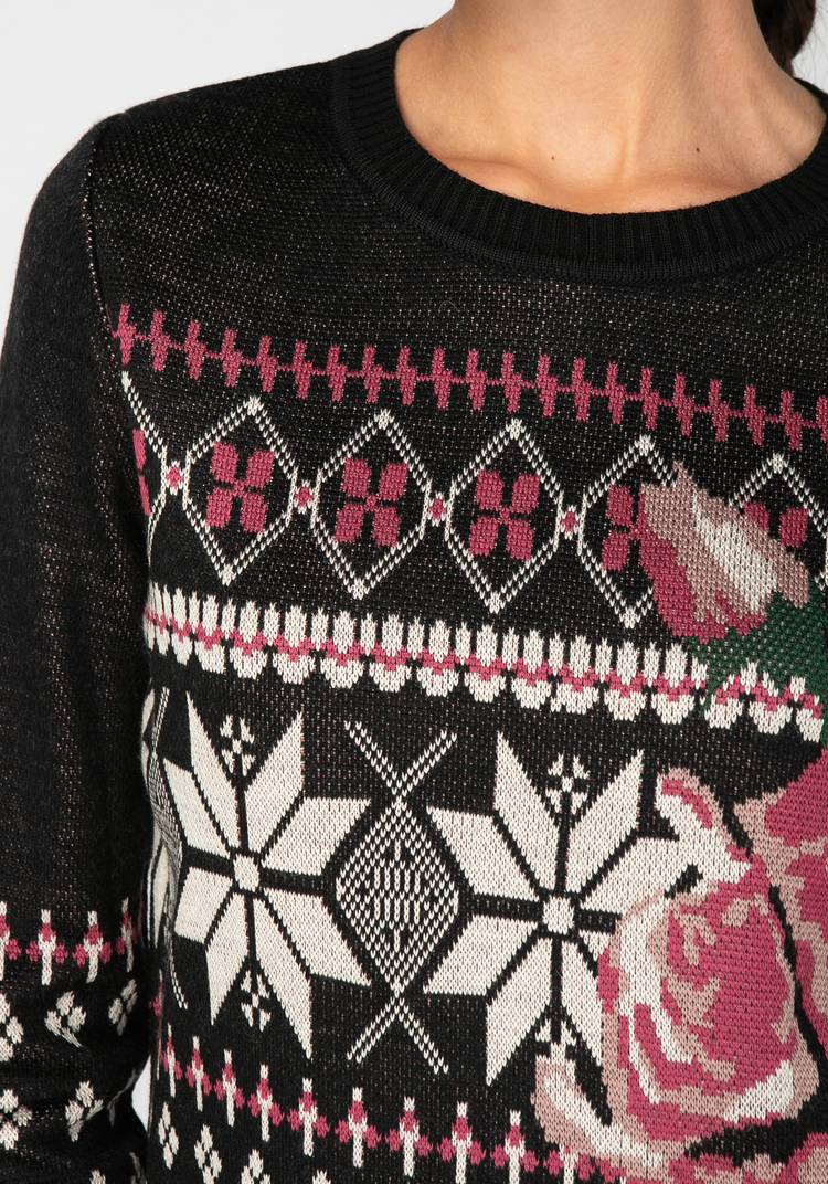 Джемпер женский с крупной розой шир.  750, рис. 16