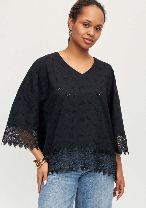 Блуза с кружевом Джулия шир.  580, рис. 9