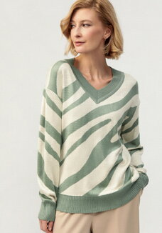 Джемпер с принтом зебра